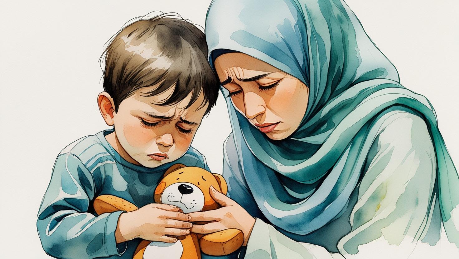 enfant en crise et maman depassee